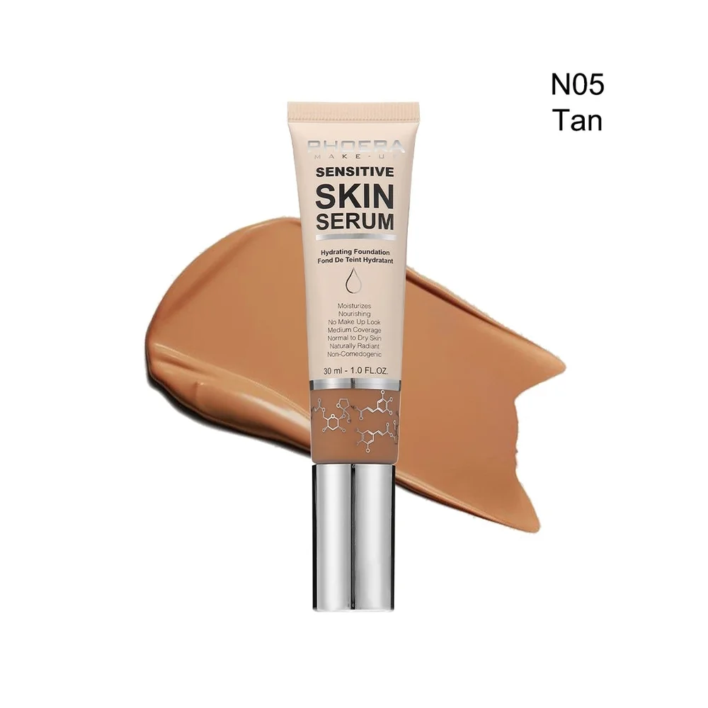 Sensitive Skin Serum Hydrating Foundation N05 Tan Phoera NEW NWT Sealed